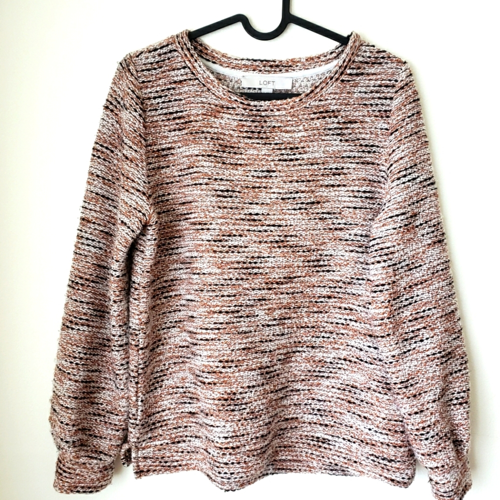 Loft XS loose fit multi color sweater